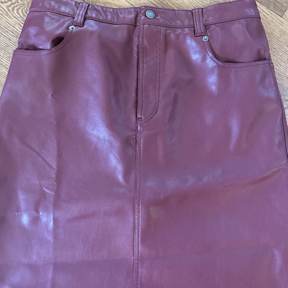 Free People  -  We The Free City Slicker Leather Maxi Skirt - Picture 4 of 6